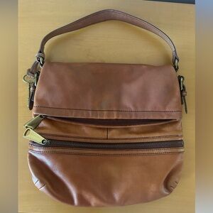Fossil Women's Brown Leather Hobo Bag